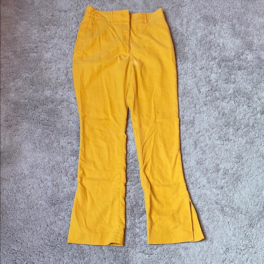 White House Black Market Bright Yellow Flared Pants